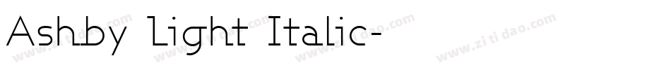 Ashby Light Italic字体转换